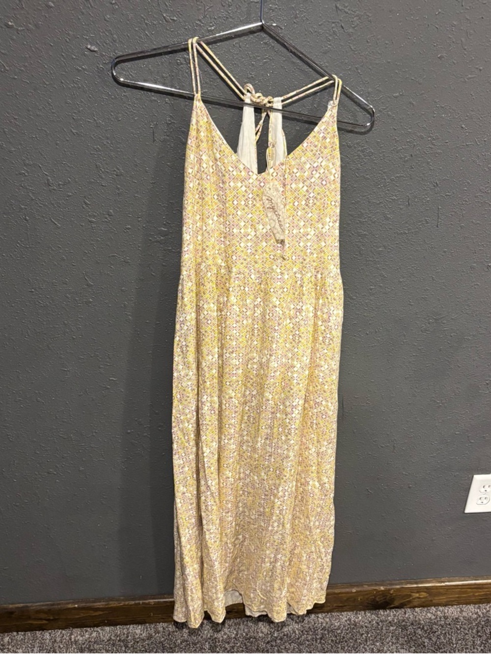 Mystree Yellow Floral Maxi Sundress - Lightweight Summer Dress